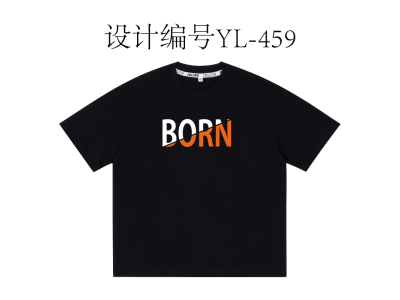 YL-459宇灵白墨烫画/印花/数码直喷/刺绣+哥特暗黑西海岸T恤图案设计+服装定制+服装印花定制图1