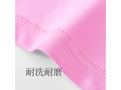 宇灵-粉红短袖T恤-双纱精梳纯棉-纯色-橙色-现货一件代发-斌达面料图4