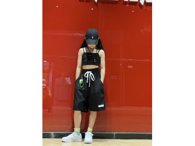 宇灵-黑色短裤-双纱精梳纯棉-纯色-橙色-现货一件代发-嘉谦面料图2