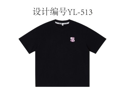 YL-513-原创-酸性设计-花体字-白墨烫画/印花/数码直喷/刺绣=T恤图案设计图2