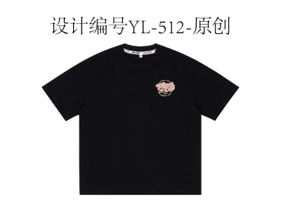 YL-512-原创-酸性设计-花体字-白墨烫画/印花/数码直喷/刺绣=T恤图案设计图2